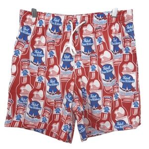 NWOT Pabst Blue Ribbon Beer Swim Trunks 6.5” Inseam Men’s Medium